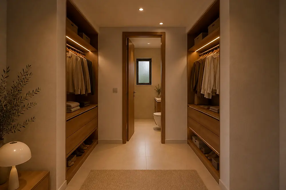 Cabina armadio di collegamento — circa 5 m²